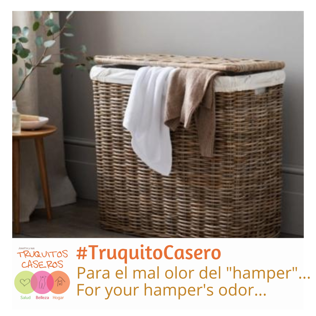 Truquito Casero para el mal olor del cesto de ropa sucia...